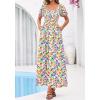 imageBTFBM Summer Maxi Dresses for Women Wedding Guest Spring Floral Boho Short Sleeve Smocked Beach Graduation Dress 2026Floral Light Green Multi