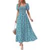 Floral Blue Green