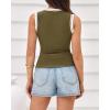 imageBTFBM High Neck Tank Top for Women Sleeveless Ribbed Y2k Clothes Basic Shirts Going Out Outfits Spring Summer Tops 2026Army Green