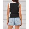 imageBTFBM High Neck Tank Top for Women Sleeveless Ribbed Y2k Clothes Basic Shirts Going Out Outfits Spring Summer Tops 2026Black