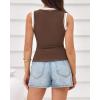 imageBTFBM High Neck Tank Top for Women Sleeveless Ribbed Y2k Clothes Basic Shirts Going Out Outfits Spring Summer Tops 2026Coffee