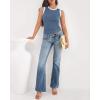 imageBTFBM High Neck Tank Top for Women Sleeveless Ribbed Y2k Clothes Basic Shirts Going Out Outfits Spring Summer Tops 2026Dusty Blue