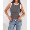 imageBTFBM High Neck Tank Top for Women Sleeveless Ribbed Y2k Clothes Basic Shirts Going Out Outfits Spring Summer Tops 2026Grey