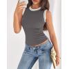 imageBTFBM High Neck Tank Top for Women Sleeveless Ribbed Y2k Clothes Basic Shirts Going Out Outfits Spring Summer Tops 2026Grey