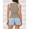 imageBTFBM High Neck Tank Top for Women Sleeveless Ribbed Y2k Clothes Basic Shirts Going Out Outfits Spring Summer Tops 2026Grey Apricot