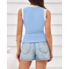 imageBTFBM High Neck Tank Top for Women Sleeveless Ribbed Y2k Clothes Basic Shirts Going Out Outfits Spring Summer Tops 2026Light Blue