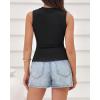 imageBTFBM High Neck Tank Top for Women Sleeveless Ribbed Y2k Clothes Basic Shirts Going Out Outfits Spring Summer Tops 2026Solid Black