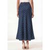 imageBTFBM Midi Skirts for Women 2026 Summer Spring Lightweight A Line High Waisted Wedding Guest Party Silk Long SkirtDot Navy White