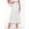 imageBTFBM Midi Skirts for Women 2026 Summer Spring Lightweight A Line High Waisted Wedding Guest Party Silk Long SkirtDot White Black