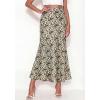 imageBTFBM Midi Skirts for Women 2026 Summer Spring Lightweight A Line High Waisted Wedding Guest Party Silk Long SkirtGreen Camo