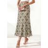 imageBTFBM Midi Skirts for Women 2026 Summer Spring Lightweight A Line High Waisted Wedding Guest Party Silk Long SkirtGreen Camo