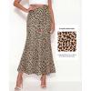 imageBTFBM Midi Skirts for Women 2026 Summer Spring Lightweight A Line High Waisted Wedding Guest Party Silk Long SkirtLeopard Print