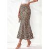 imageBTFBM Midi Skirts for Women 2026 Summer Spring Lightweight A Line High Waisted Wedding Guest Party Silk Long SkirtLeopard Print