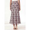 imageBTFBM Midi Skirts for Women 2026 Summer Spring Lightweight A Line High Waisted Wedding Guest Party Silk Long SkirtPink Green Camo
