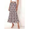 imageBTFBM Midi Skirts for Women 2026 Summer Spring Lightweight A Line High Waisted Wedding Guest Party Silk Long SkirtPink Green Camo