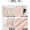 imageBTFBM Women Casual Summer Dresses 2026 Spring Crew Neck Ruffle Short Sleeve Smocked Floral Boho Flowy Maxi Dress ClothesSolid Beige
