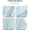 imageBTFBM Womens Boho Summer Dresses 2026 Spring V Neck Short Sleeve Hollow Out Lace Ruffle Casual Beach Mini Vacation DressLight Blue