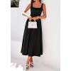 imageBTFBM Elegant Cocktail Dresses for Women 2026 Summer Square Neck Sleeveless A Line Formal Wedding Guest Party Maxi DressBlack