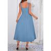 imageBTFBM Elegant Cocktail Dresses for Women 2026 Summer Square Neck Sleeveless A Line Formal Wedding Guest Party Maxi DressDusty Blue