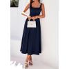 imageBTFBM Elegant Cocktail Dresses for Women 2026 Summer Square Neck Sleeveless A Line Formal Wedding Guest Party Maxi DressNavy Blue