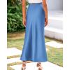 imageBTFBM Skirts for Women Summer 2026 Business Casual Outfits High Waist Cocktail Party Wedding Mermaid Spring Maxi SkirtBlue