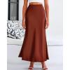 imageBTFBM Skirts for Women Summer 2026 Business Casual Outfits High Waist Cocktail Party Wedding Mermaid Spring Maxi SkirtBrown