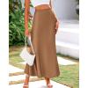 imageBTFBM Skirts for Women Summer 2026 Business Casual Outfits High Waist Cocktail Party Wedding Mermaid Spring Maxi SkirtCoffee