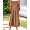 imageBTFBM Skirts for Women Summer 2026 Business Casual Outfits High Waist Cocktail Party Wedding Mermaid Spring Maxi SkirtCoffee