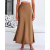 imageBTFBM Skirts for Women Summer 2026 Business Casual Outfits High Waist Cocktail Party Wedding Mermaid Spring Maxi SkirtCoffee