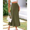 imageBTFBM Skirts for Women Summer 2026 Business Casual Outfits High Waist Cocktail Party Wedding Mermaid Spring Maxi SkirtLight Army Green