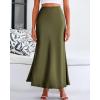 imageBTFBM Skirts for Women Summer 2026 Business Casual Outfits High Waist Cocktail Party Wedding Mermaid Spring Maxi SkirtLight Army Green