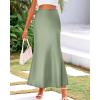 imageBTFBM Skirts for Women Summer 2026 Business Casual Outfits High Waist Cocktail Party Wedding Mermaid Spring Maxi SkirtLight Green