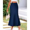 imageBTFBM Skirts for Women Summer 2026 Business Casual Outfits High Waist Cocktail Party Wedding Mermaid Spring Maxi SkirtNavy