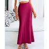imageBTFBM Skirts for Women Summer 2026 Business Casual Outfits High Waist Cocktail Party Wedding Mermaid Spring Maxi SkirtRose Red