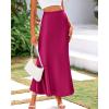 imageBTFBM Skirts for Women Summer 2026 Business Casual Outfits High Waist Cocktail Party Wedding Mermaid Spring Maxi SkirtRose Red