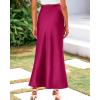 imageBTFBM Skirts for Women Summer 2026 Business Casual Outfits High Waist Cocktail Party Wedding Mermaid Spring Maxi SkirtRose Red