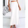 imageBTFBM Skirts for Women Summer 2026 Business Casual Outfits High Waist Cocktail Party Wedding Mermaid Spring Maxi SkirtWhite