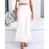 imageBTFBM Skirts for Women Summer 2026 Business Casual Outfits High Waist Cocktail Party Wedding Mermaid Spring Maxi SkirtWhite