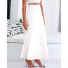 imageBTFBM Skirts for Women Summer 2026 Business Casual Outfits High Waist Cocktail Party Wedding Mermaid Spring Maxi SkirtWhite