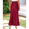 imageBTFBM Skirts for Women Summer 2026 Business Casual Outfits High Waist Cocktail Party Wedding Mermaid Spring Maxi SkirtWine Red