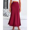 imageBTFBM Skirts for Women Summer 2026 Business Casual Outfits High Waist Cocktail Party Wedding Mermaid Spring Maxi SkirtWine Red