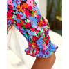 imageBTFBM Summer Blouses for Women Dressy Casual 2026 Fashion Spring Tops Floral Boho V Neck Puff Short Sleeve Top ShirtsFloral Black Multi