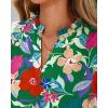 imageBTFBM Summer Blouses for Women Dressy Casual 2026 Fashion Spring Tops Floral Boho V Neck Puff Short Sleeve Top ShirtsFloral Green Multi