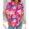 imageBTFBM Summer Blouses for Women Dressy Casual 2026 Fashion Spring Tops Floral Boho V Neck Puff Short Sleeve Top ShirtsFloral Pink