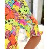 imageBTFBM Summer Blouses for Women Dressy Casual 2026 Fashion Spring Tops Floral Boho V Neck Puff Short Sleeve Top ShirtsFloral Yellow Pink