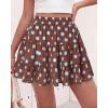 imageBTFBM Summer Skirts for Women 2026 Floral High Waist Shorts Underneath Boho Tiered Flowy Tennis Skorts Casual Mini SkirtDot Brown Blue