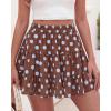 imageBTFBM Summer Skirts for Women 2026 Floral High Waist Shorts Underneath Boho Tiered Flowy Tennis Skorts Casual Mini SkirtDot Brown Blue