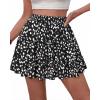 imageBTFBM Summer Skirts for Women 2026 Floral High Waist Shorts Underneath Boho Tiered Flowy Tennis Skorts Casual Mini SkirtFloral Black White
