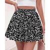 imageBTFBM Summer Skirts for Women 2026 Floral High Waist Shorts Underneath Boho Tiered Flowy Tennis Skorts Casual Mini SkirtFloral Black White