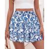imageBTFBM Summer Skirts for Women 2026 Floral High Waist Shorts Underneath Boho Tiered Flowy Tennis Skorts Casual Mini SkirtFloral White Blue